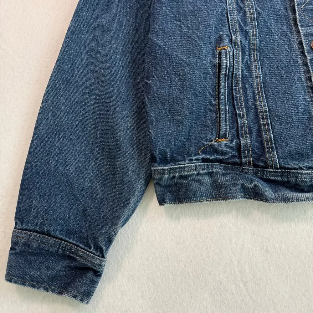 Vintage Dakota by Five Brother Denim Jean Trucker Jacket Dark Wash Made in USA